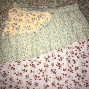 Patchwork high low skirt